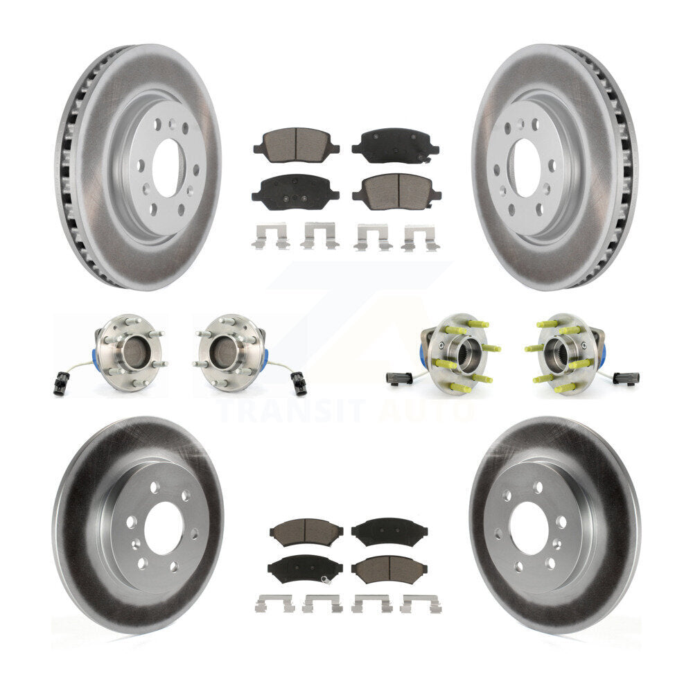 Hub Bearing Coat Brake Rotor Pad Front Rear Kit (10Pc) For Pontiac Montana Buick