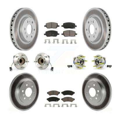 Hub Bearing Coated Disc Brake Rotor & Pad Front Rear Kit (10Pc) For Saturn Relay