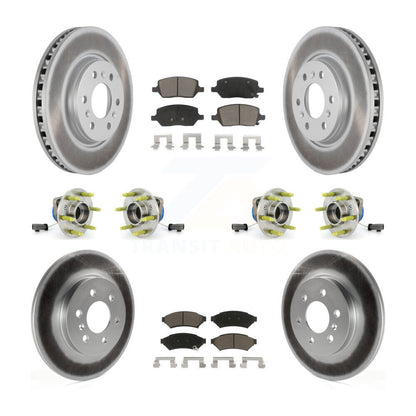Hub Bearing Coat Brake Rotor Pad Front Rear Kit (10Pc) For 2006 Saturn Relay AWD