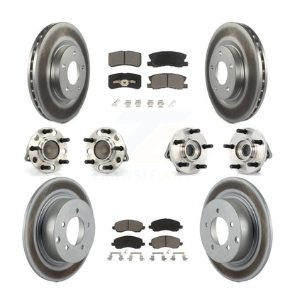 Hub Bearing Coat Brake Rotor Pads Front Rear Kit (10Pc) For Chrysler Sebring 200