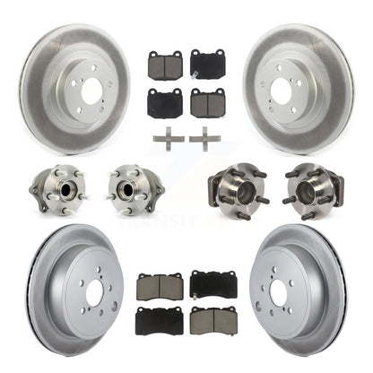 Hub Bearing Coated Disc Brake Rotor And Pads Front Rear Kit (10Pc) For Toyota 86