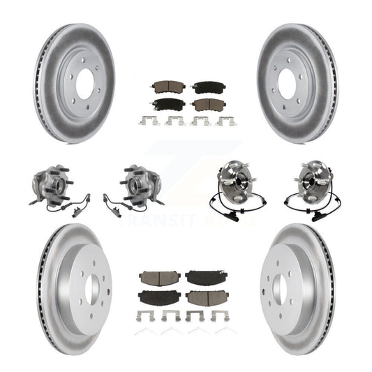 Hub Bearing Coat Brake Rotor Pads Front Rear Kit (10Pc) For INFINITI QX80 Nissan