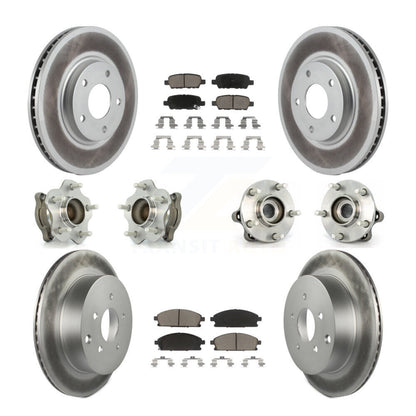 Hub Bearing Coated Brake Rotor Pads Front Rear Kit (10Pc) For 04-09 Nissan Quest