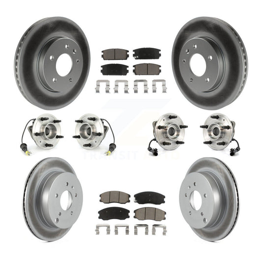 Hub Bearing Coat Brake Rotor Pad Front Rear Kit (10Pc) For Chevrolet Equinox Vue