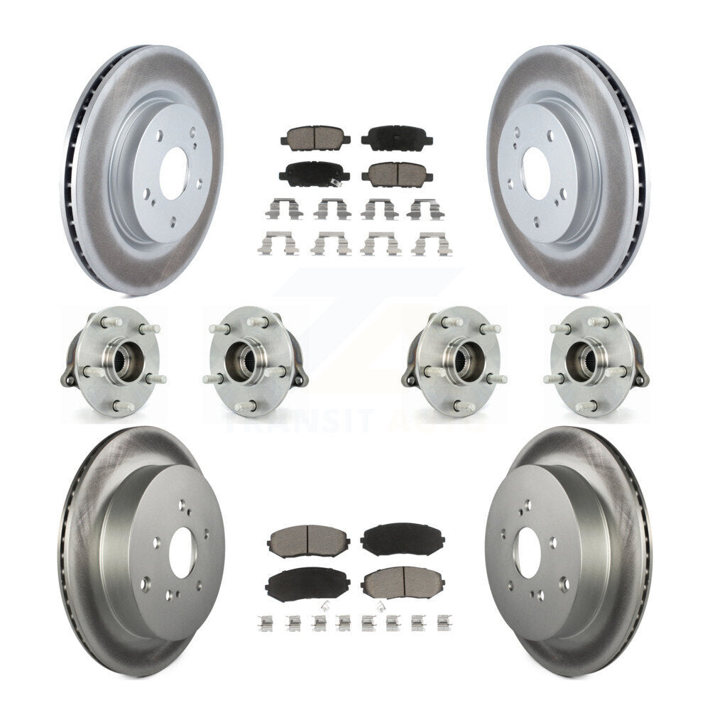 Bearing Coat Brake Rotor Pad Front Rear Kit (10Pc) For 09-13 Suzuki Grand Vitara
