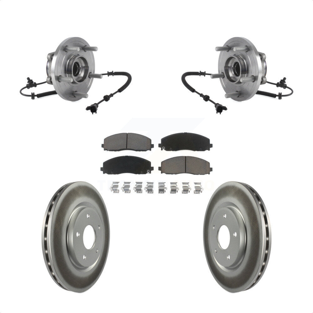 Hub Bearing Coated Brake Rotor Pad Front Kit For Chrysler Pacifica Grand Caravan