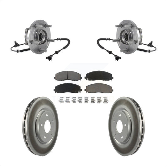Hub Bearing Coated Brake Rotor Pad Front Kit For Chrysler Pacifica Grand Caravan