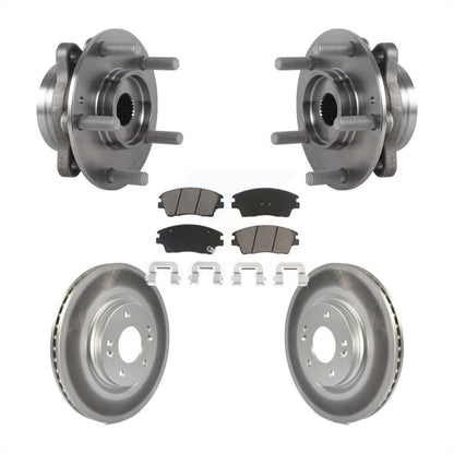 Hub Bearing Coated Brake Rotor Pads Front Kit For 2017-2020 Hyundai Elantra 1.6L