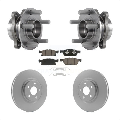 Hub Bearing Assembly Coated Disc Brake Rotors And Pads Front Kit For Ford Edge