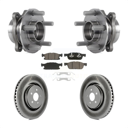 Hub Bearing Coated Brake Rotor Pads Front Kit For Ford Edge Lincoln Nautilus MKX