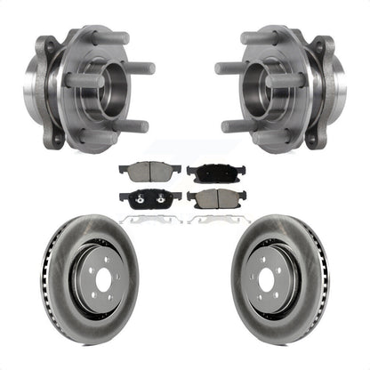 Hub Bearing Assembly Coat Brake Rotor Pads Front Kit For Ford Fusion Lincoln MKZ