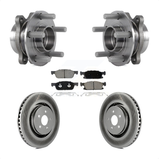 Hub Bearing Assembly Coat Brake Rotor Pads Front Kit For Ford Fusion Lincoln MKZ