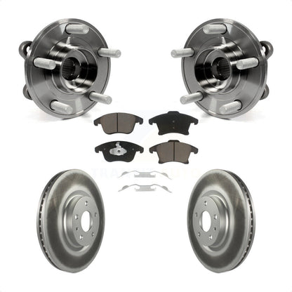 Hub Bearing Assembly Coat Brake Rotor Pads Front Kit For Ford Fusion Lincoln MKZ