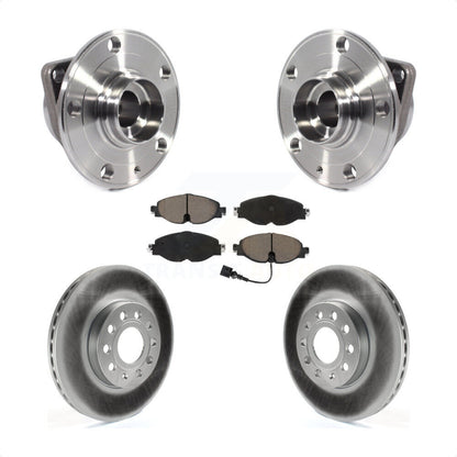 Hub Bearing Coated Brake Rotor Pad Front Kit For Volkswagen Jetta Taos Golf Audi