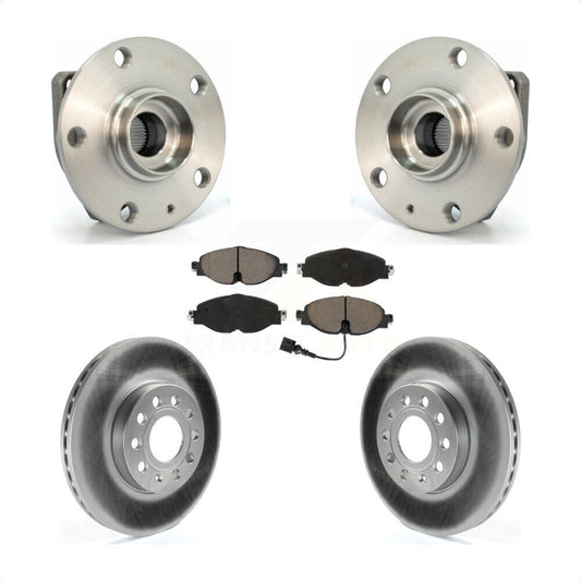 Hub Bearing Coat Brake Rotor Pad Front Kit For Volkswagen Golf SportWagen e-Golf