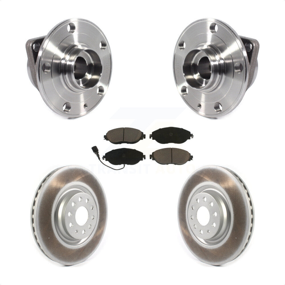 Hub Bearing Coat Brake Rotor Pad Front Kit For Volkswagen Tiguan Jetta Audi Q3 R