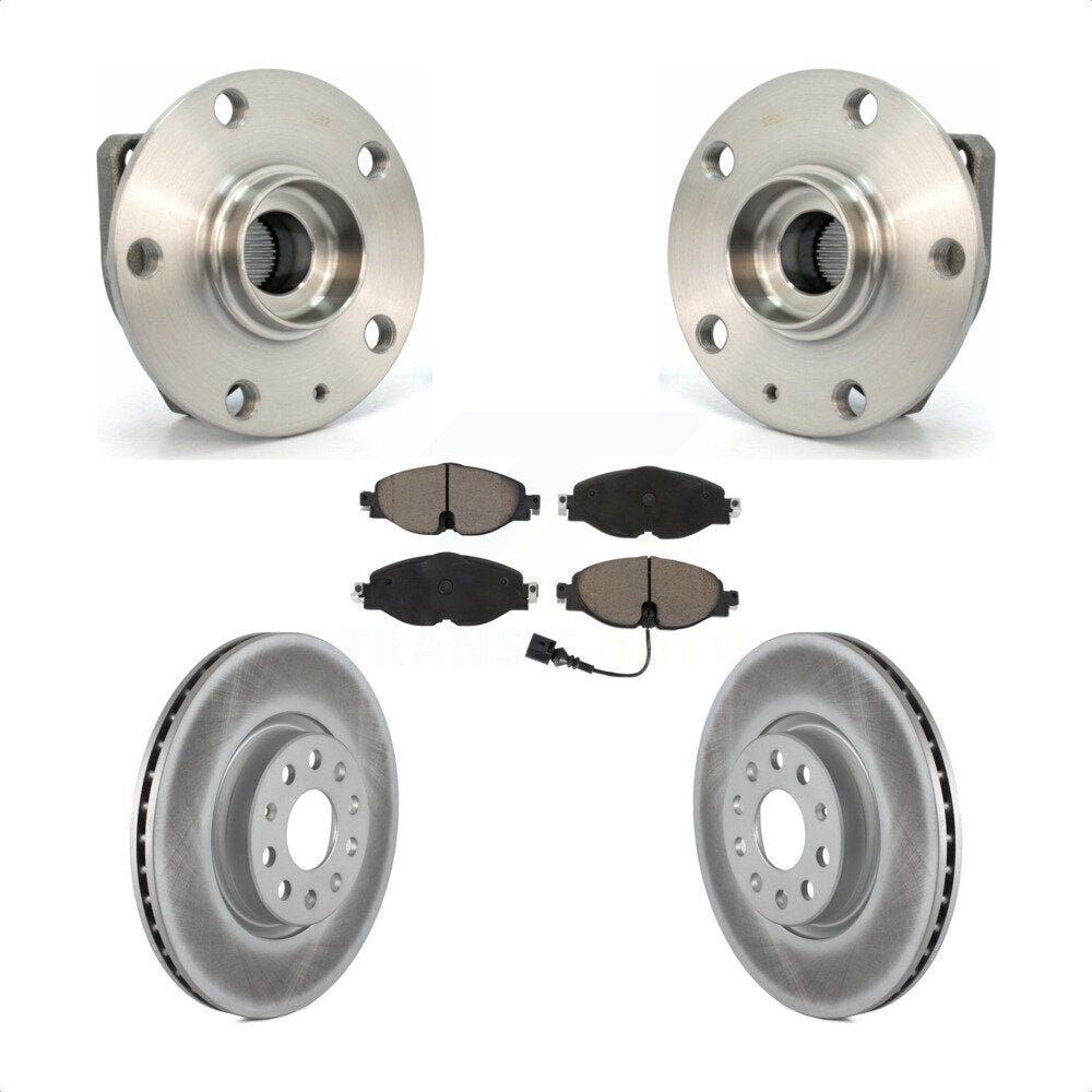 Hub Bearing Assembly Coat Brake Rotor Pad Front Kit For Volkswagen Golf Alltrack