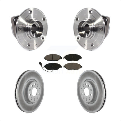 Hub Bearing Assembly Coated Brake Rotor Pads Front Kit For Volkswagen GTI Arteon