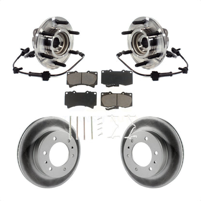 Hub Bearing Assembly Coat Brake Rotor Pads Front Kit For 2009-2010 Hummer H3T H3