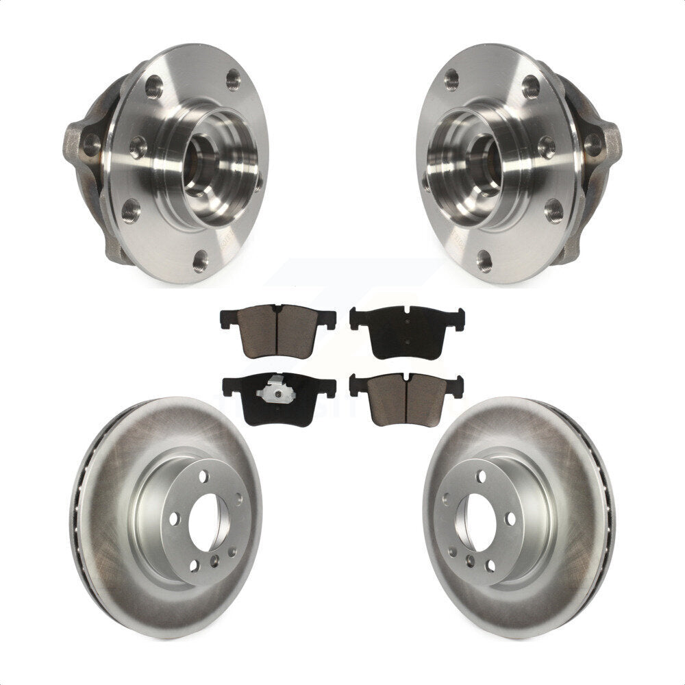 Hub Bearing Assembly Coated Disc Brake Rotors And Pads Front Kit For BMW X3 X4