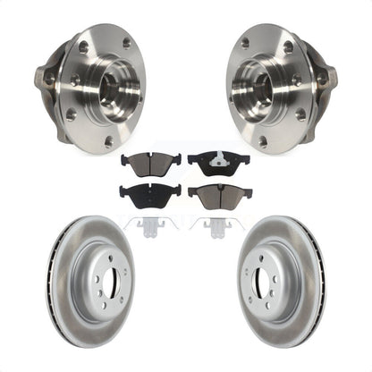 Hub Bearing Assembly Coated Disc Brake Rotor & Pad Front Kit For BMW 528i xDrive