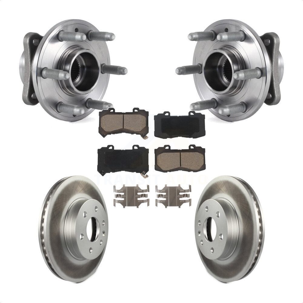 Hub Bearing Coat Brake Rotor Pad Front Kit For Chevrolet Colorado GMC Canyon 4WD