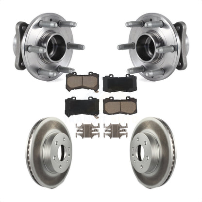 Hub Bearing Coat Brake Rotor Pad Front Kit For Chevrolet Colorado GMC Canyon 4WD