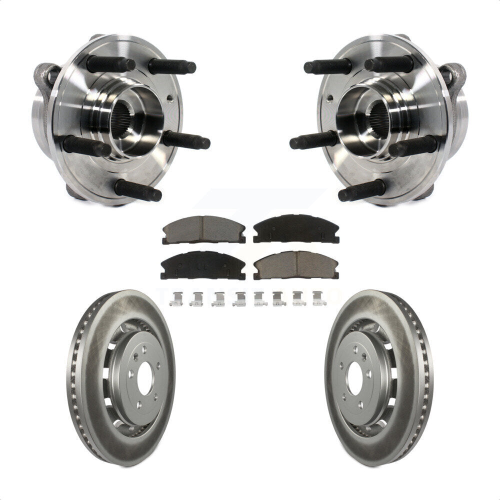 Hub Bearing Coated Brake Rotor Pads Front Kit For Ford Taurus Police Interceptor