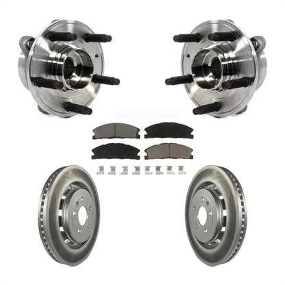 Hub Bearing Coated Brake Rotor Pads Front Kit For Ford Taurus Police Interceptor