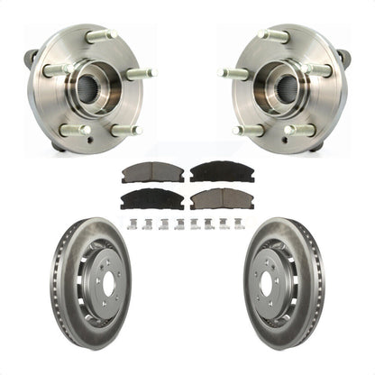 Hub Bearing Coat Brake Rotor Pads Front Kit For Ford Flex Taurus Lincoln MKT MKS