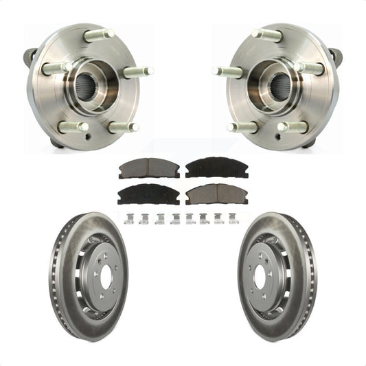 Hub Bearing Coat Brake Rotor Pads Front Kit For Ford Flex Taurus Lincoln MKT MKS