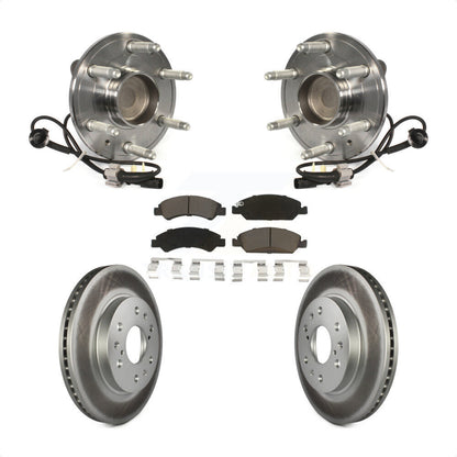 Hub Bearing Coated Brake Rotor Pad Front Kit For GMC Sierra 1500 Chevrolet Tahoe