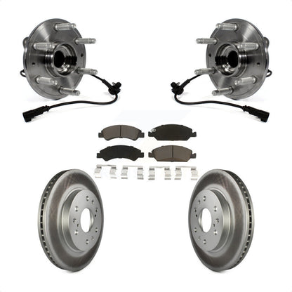 Hub Bearing Coated Brake Rotor Pad Front Kit For GMC Sierra 1500 Chevrolet Tahoe