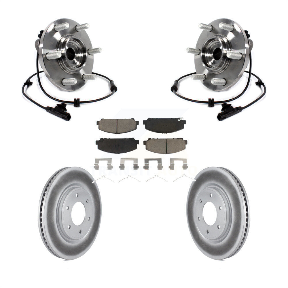 Hub Bearing Coat Brake Rotor Pads Front Kit For INFINITI QX80 Nissan Armada QX56