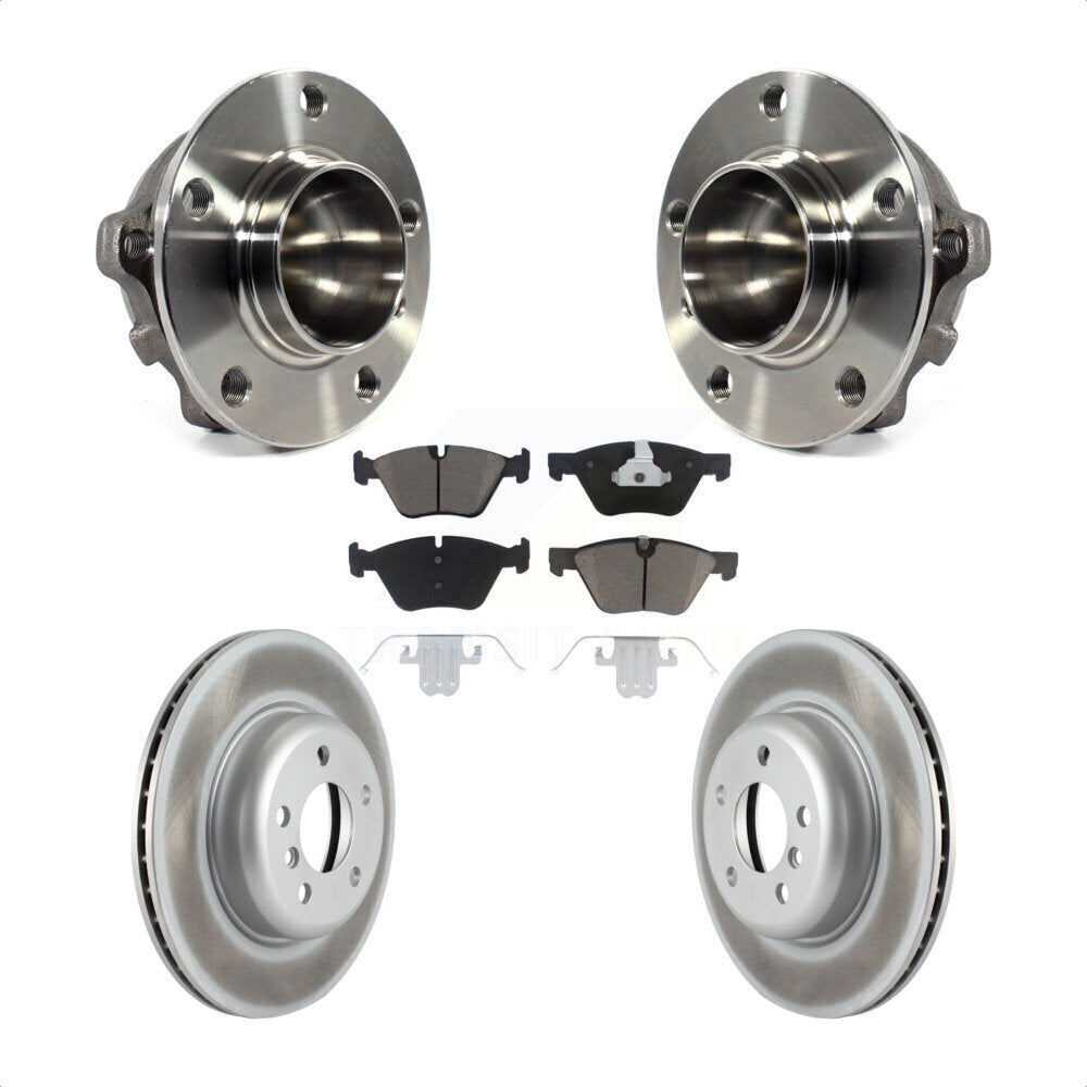 Hub Bearing Assembly Coated Disc Brake Rotors And Pads Front Kit For BMW 528i
