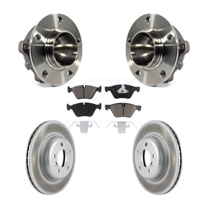Hub Bearing Assembly Coated Disc Brake Rotors And Pads Front Kit For BMW 528i