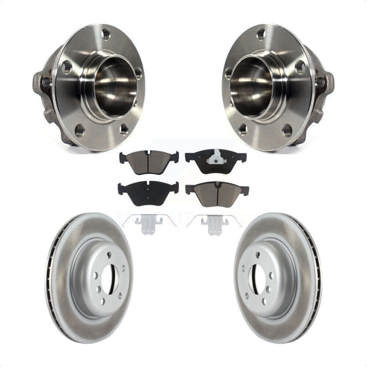 Hub Bearing Assembly Coated Disc Brake Rotors And Pads Front Kit For BMW 528i