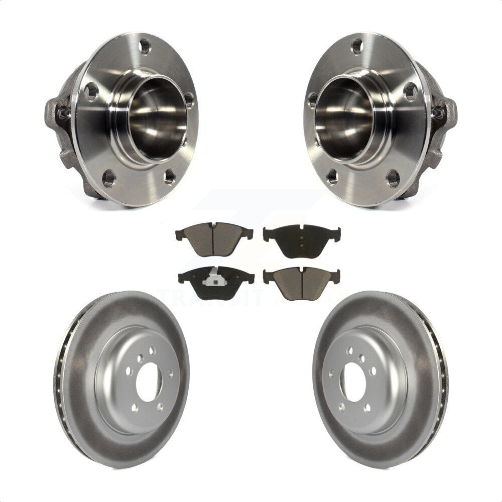 Hub Bearing Coated Brake Rotor Pad Front Kit For BMW 535i 640i Gran Coupe 5 535d