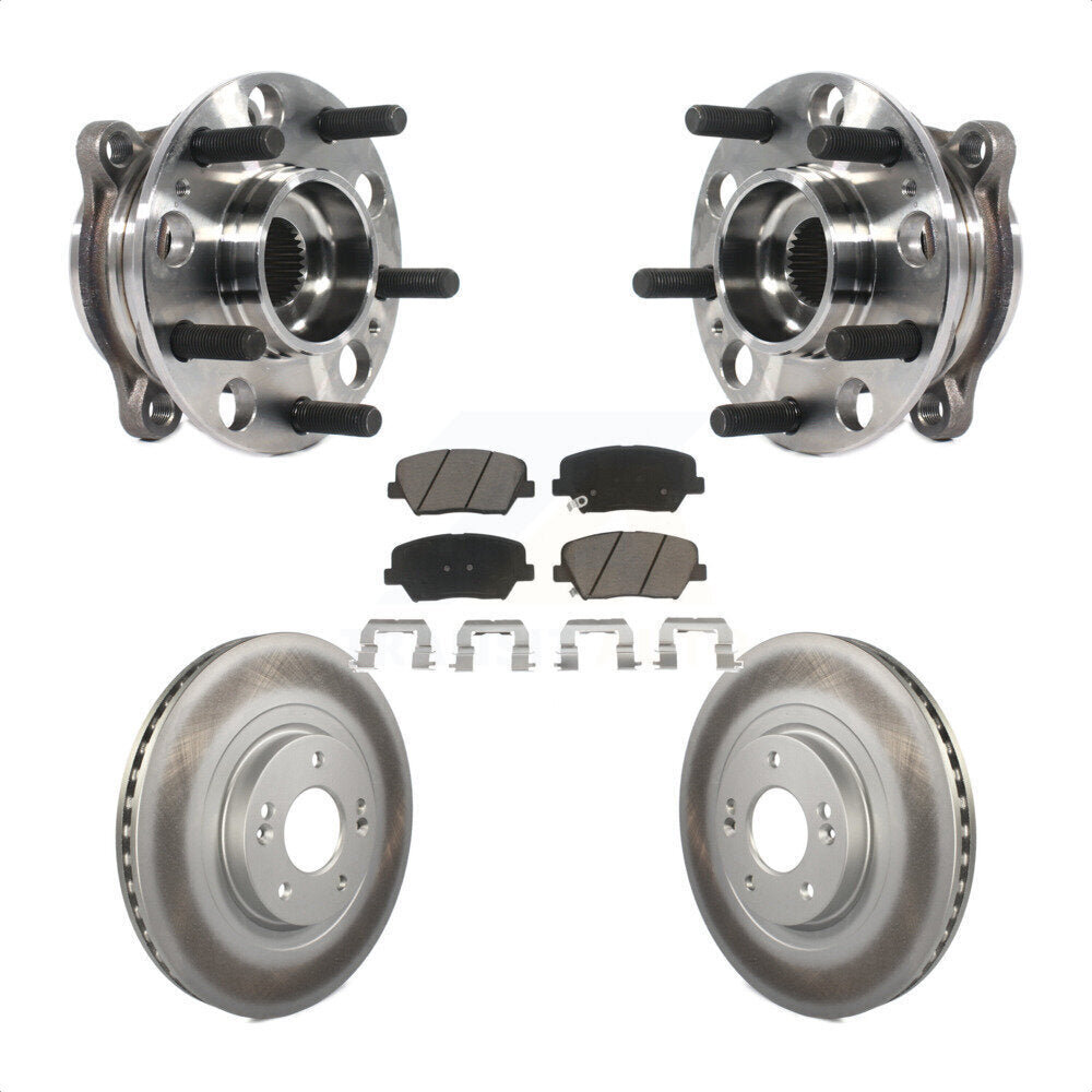 Hub Bearing Coat Brake Rotor Pads Front Kit For Hyundai Santa Fe Sport 2.4L 2.0L