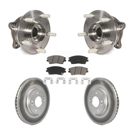 Hub Bearing Coated Brake Rotor And Pad Front Kit For Hyundai Tucson Kia Sportage