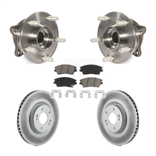 Hub Bearing Assembly Coated Disc Brake Rotor And Pads Front Kit For Kia Sportage