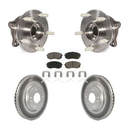 Hub Bearing Coated Disc Brake Rotor Pads Front Kit For Hyundai Sonata Kia Optima