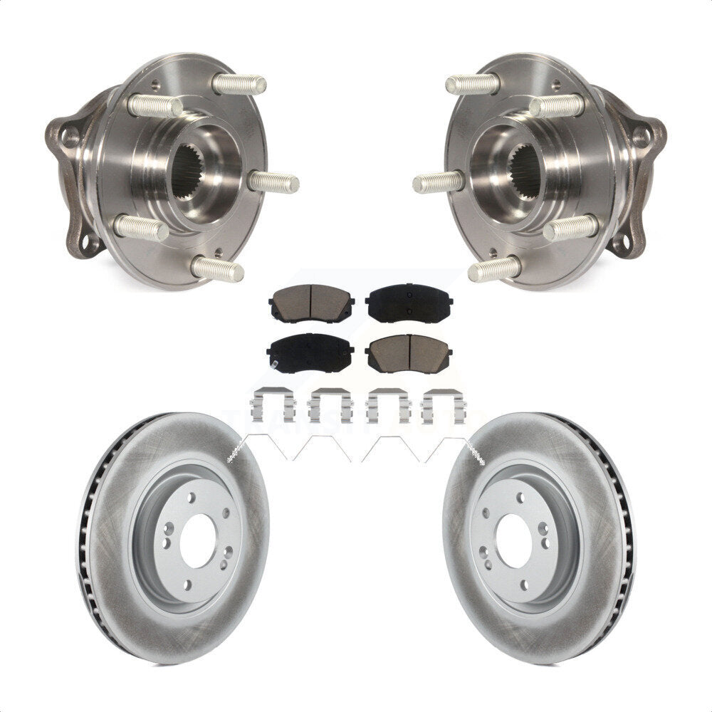 Hub Bearing Coated Disc Brake Rotor Pads Front Kit For Hyundai Sonata Kia Optima