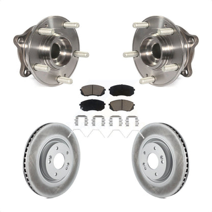 Hub Bearing Coated Disc Brake Rotor Pads Front Kit For Hyundai Sonata Kia Optima