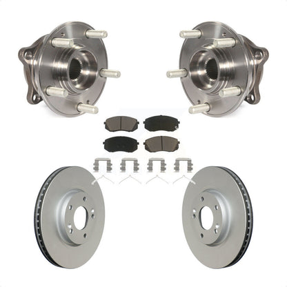 Hub Bearing Assembly Coated Disc Brake Rotor & Pads Front Kit For Hyundai Sonata