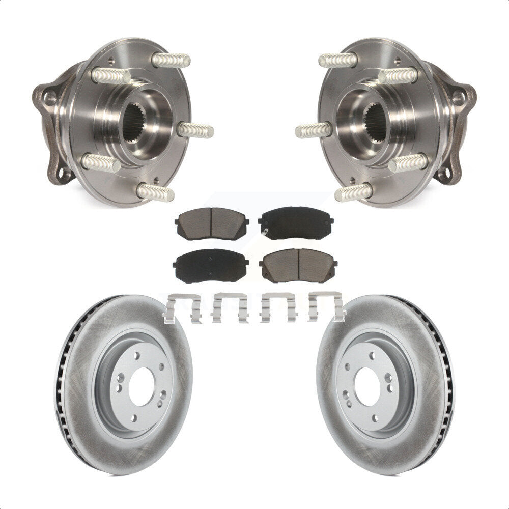Hub Bearing Coat Brake Rotor Pad Front Kit For Hyundai Tucson Sonata Kia Cadenza