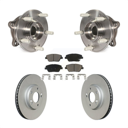 Hub Bearing Assembly Coated Disc Brake Rotor & Pads Front Kit For Hyundai Sonata