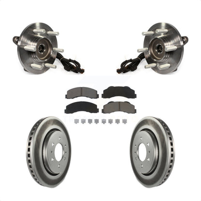 Hub Bearing Assembly Coated Disc Brake Rotors And Pads Front Kit For Ford F-150