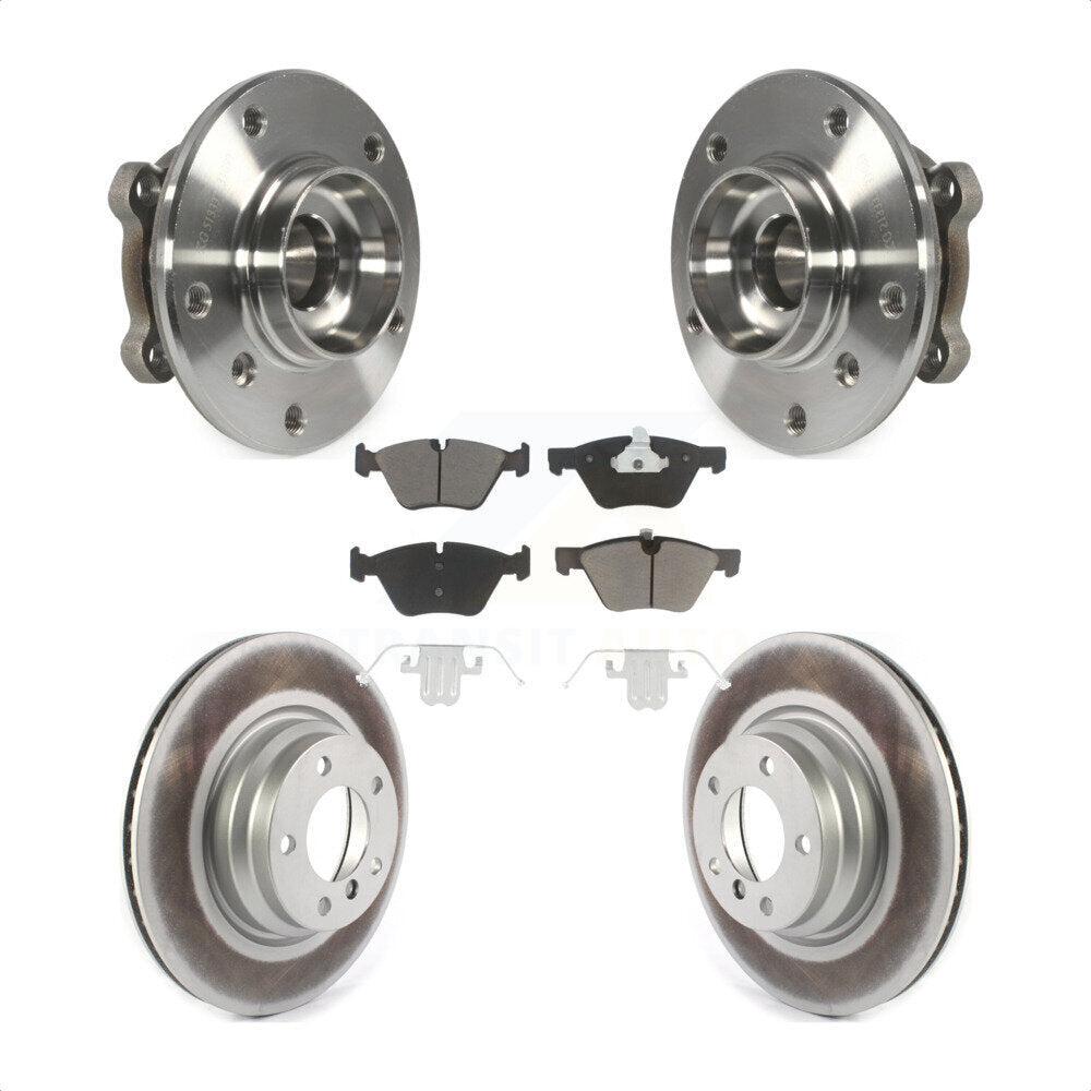 Hub Bearing Coated Brake Rotor Pads Front Kit For 2012 BMW X1 xDrive28i with AWD