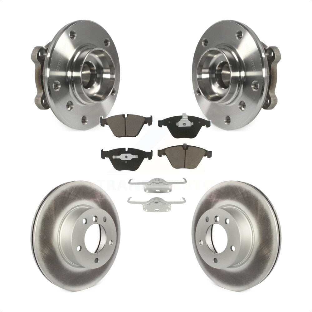 Hub Bearing Coated Brake Rotor Pad Front Kit For 13-15 BMW X1 xDrive28i with AWD